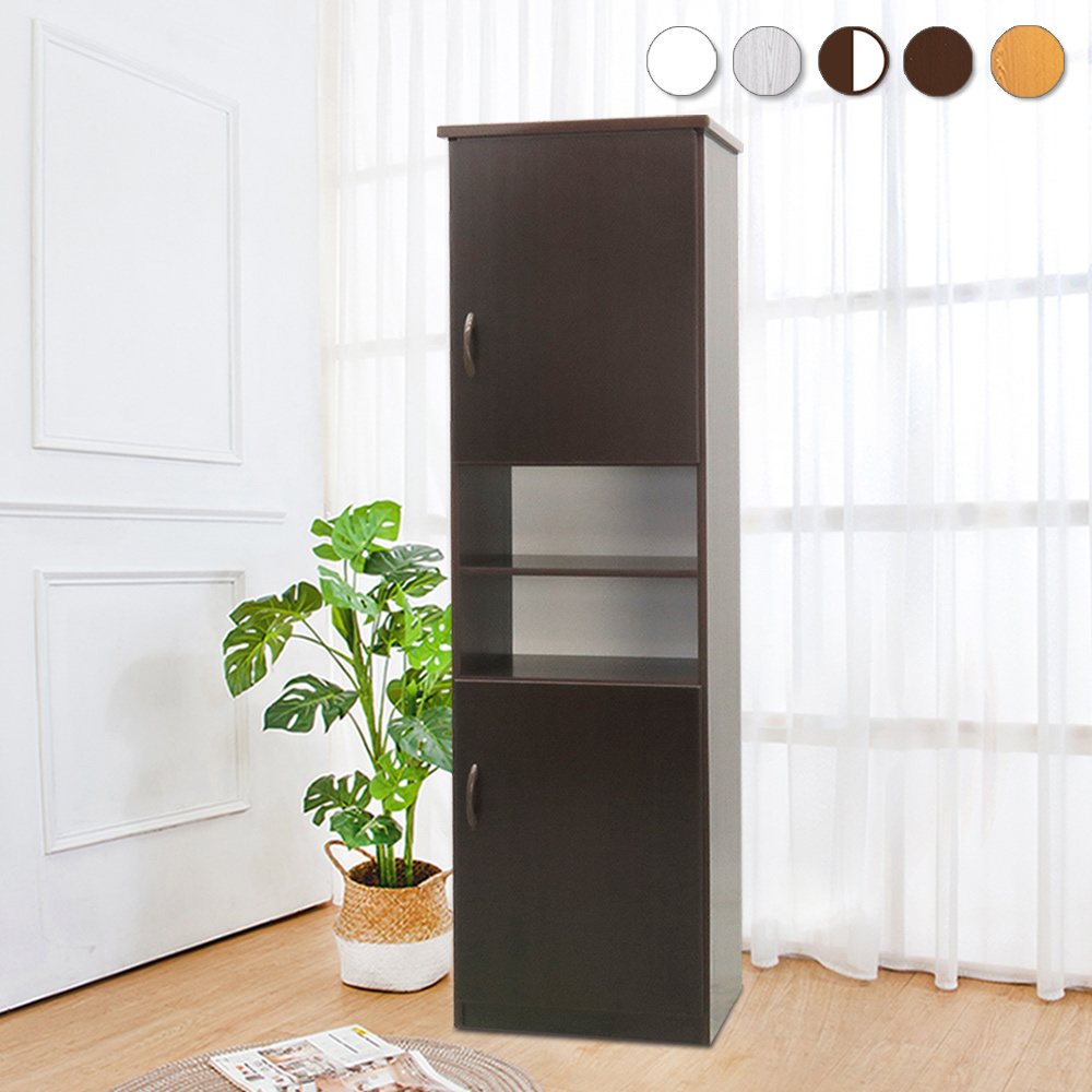 防潮防蛀 防水塑鋼1.5尺二門中開放高鞋櫃(五色可選)