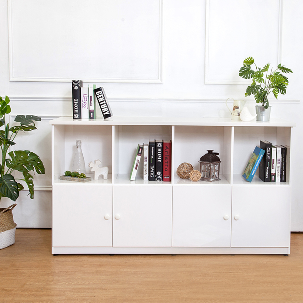 5.5尺四門開放式防水塑鋼收納櫃/置物櫃(五色可選)