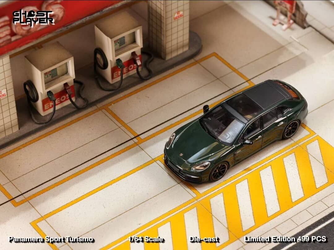 預訂:1/64 Ghost Player Porsche 971 Panamera Sport Turismo Oak Green LHD (GPP971OG )
