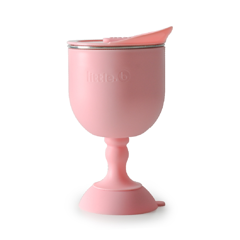 【little.b】三用學飲杯1入｜316雙層不鏽鋼系列｜學習餐具｜4種顏色-寶貝藍、甜美粉、精靈黃、小芽綠