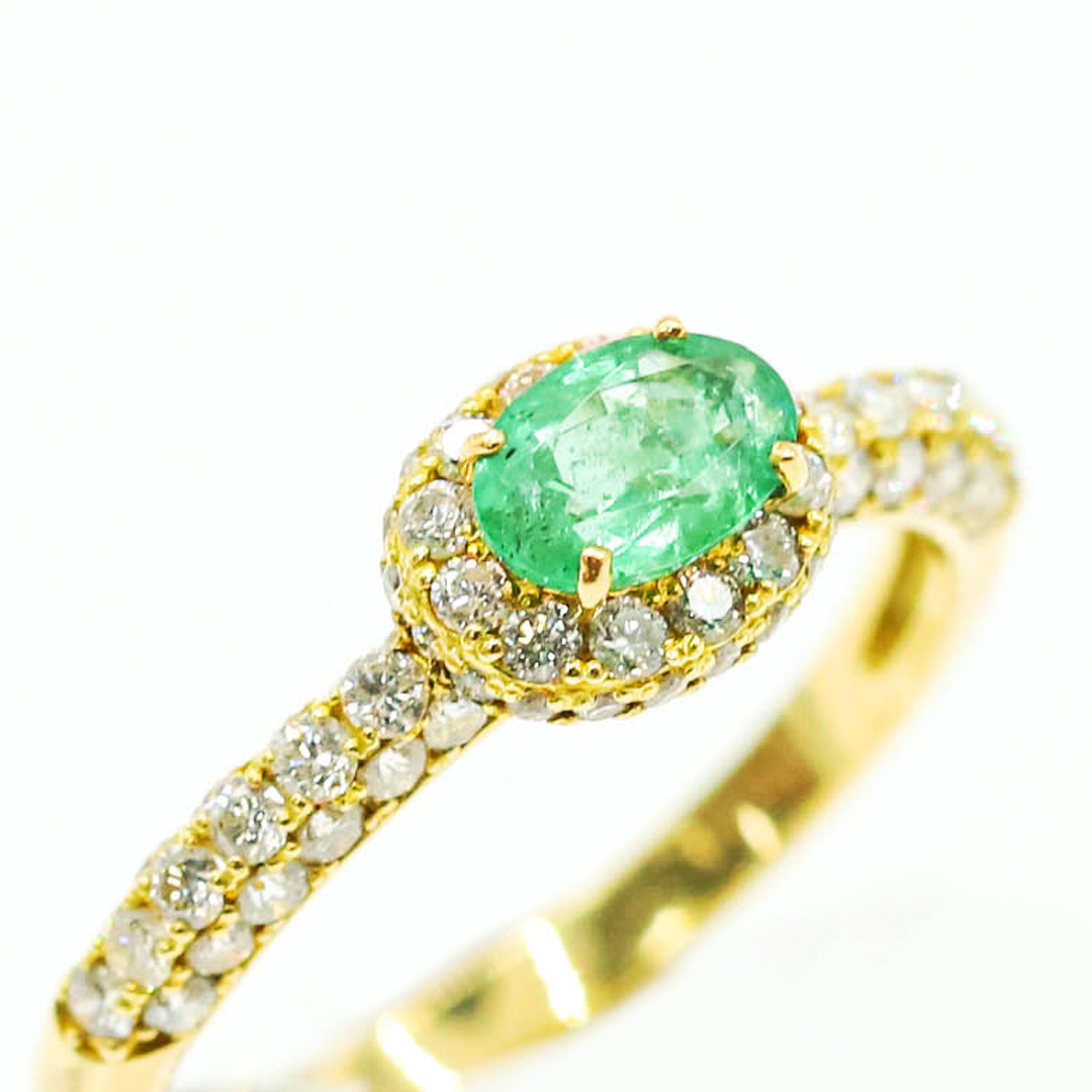 祖母綠鑽戒0.47ct/D:0.60/18k