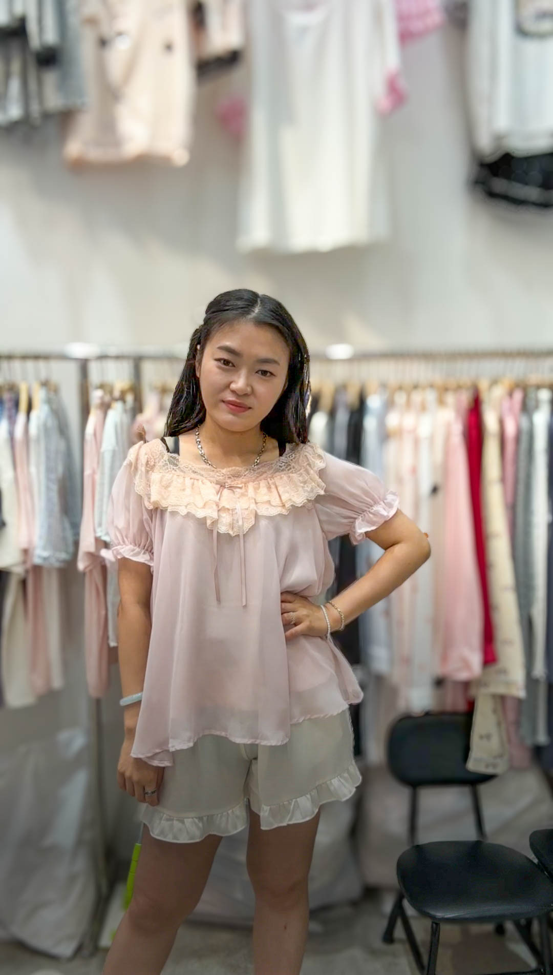 🥰PM_K3246  ▶️方領 冰丝网纱双层 👉B:100cm L:60cm W:76cm H:cm L:38cm👈