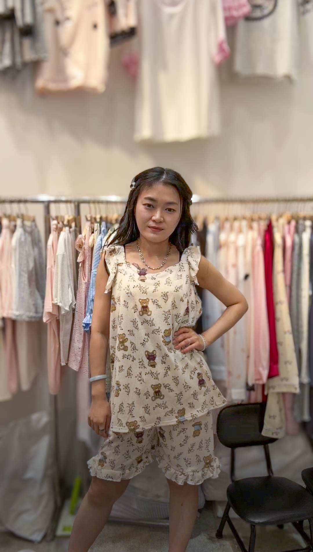 🥰PM_K3251  ▶️褶皱棉小熊睡衣 👉B:116cm W:cm H:cm L:cm👈