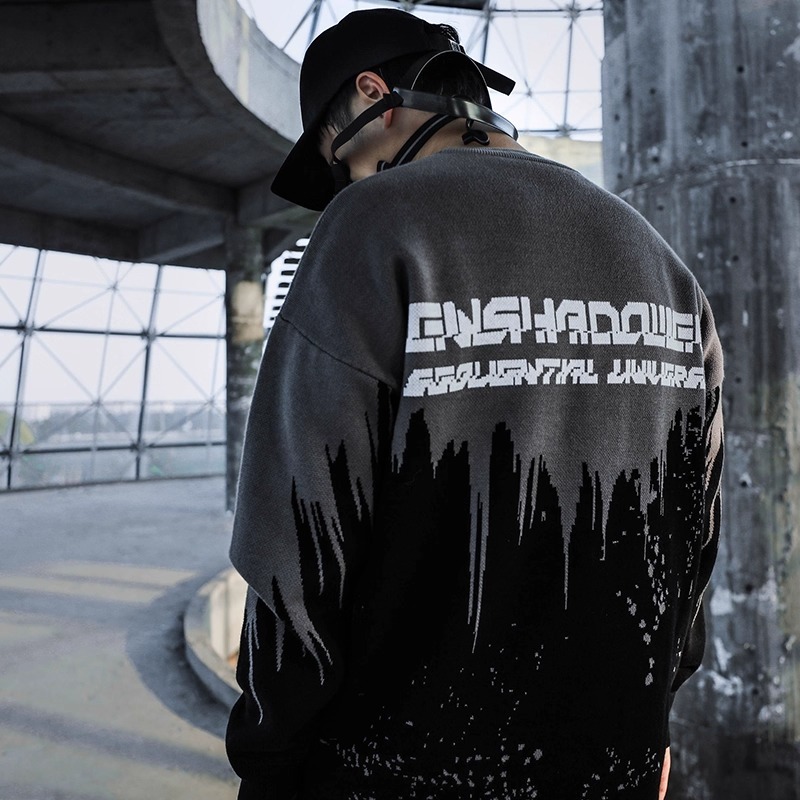 【 30% OFF 】 ENSHADOWER隱藏者 潑墨紋理針織毛衣