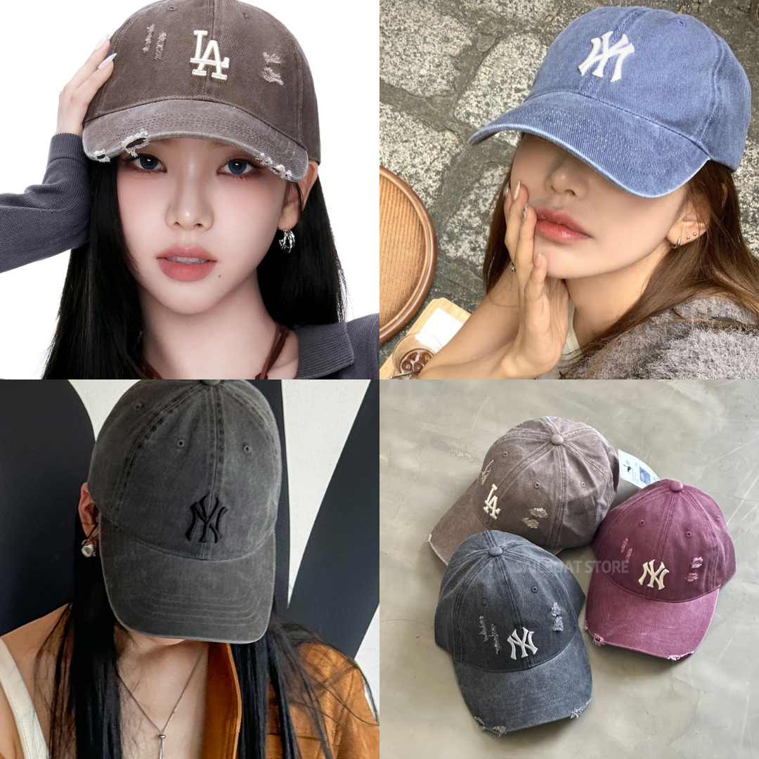 #現貨供應 MLB Karina 劉知珉同款 LA/NY 仿舊水洗老帽