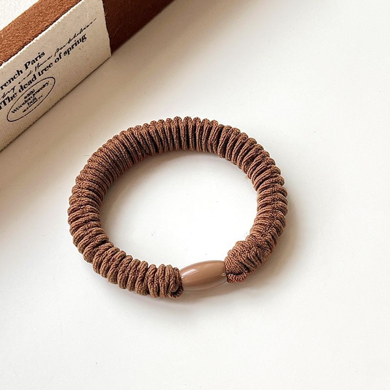 #N/A - 簡約風 精緻百搭高彈力髮圈 × 2條 (棕色)