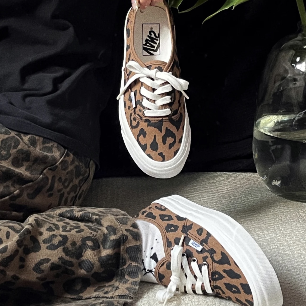 VANS AUTHENTIC 棕豹紋 低筒 板鞋 男女同款 VN0A38ENVL01