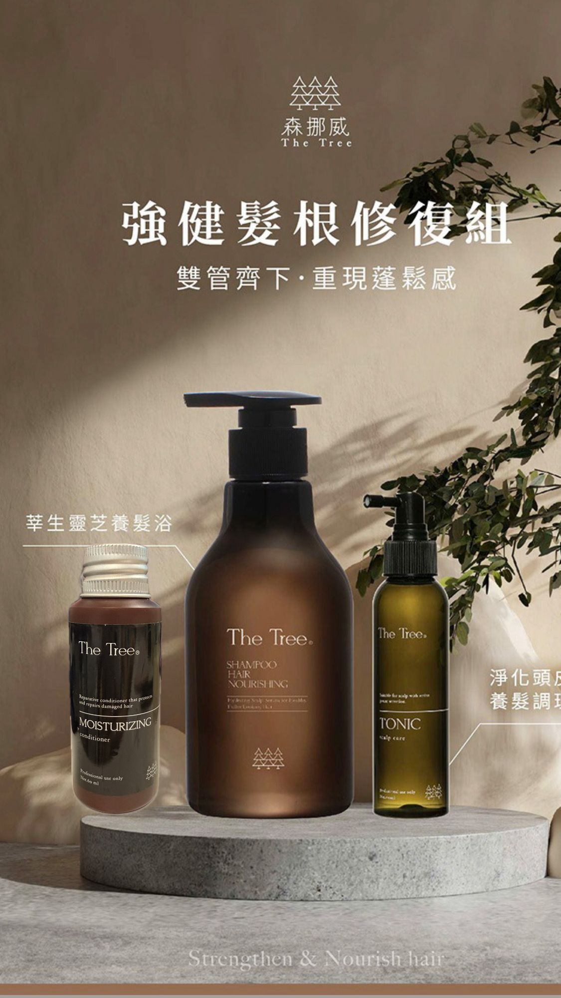 強健髮根組  買2送1【正品】莘生靈芝養髮浴 350ML +淨化頭皮養髮調理液 120ML +極致還原護髮膜60ml Taiwan森挪威