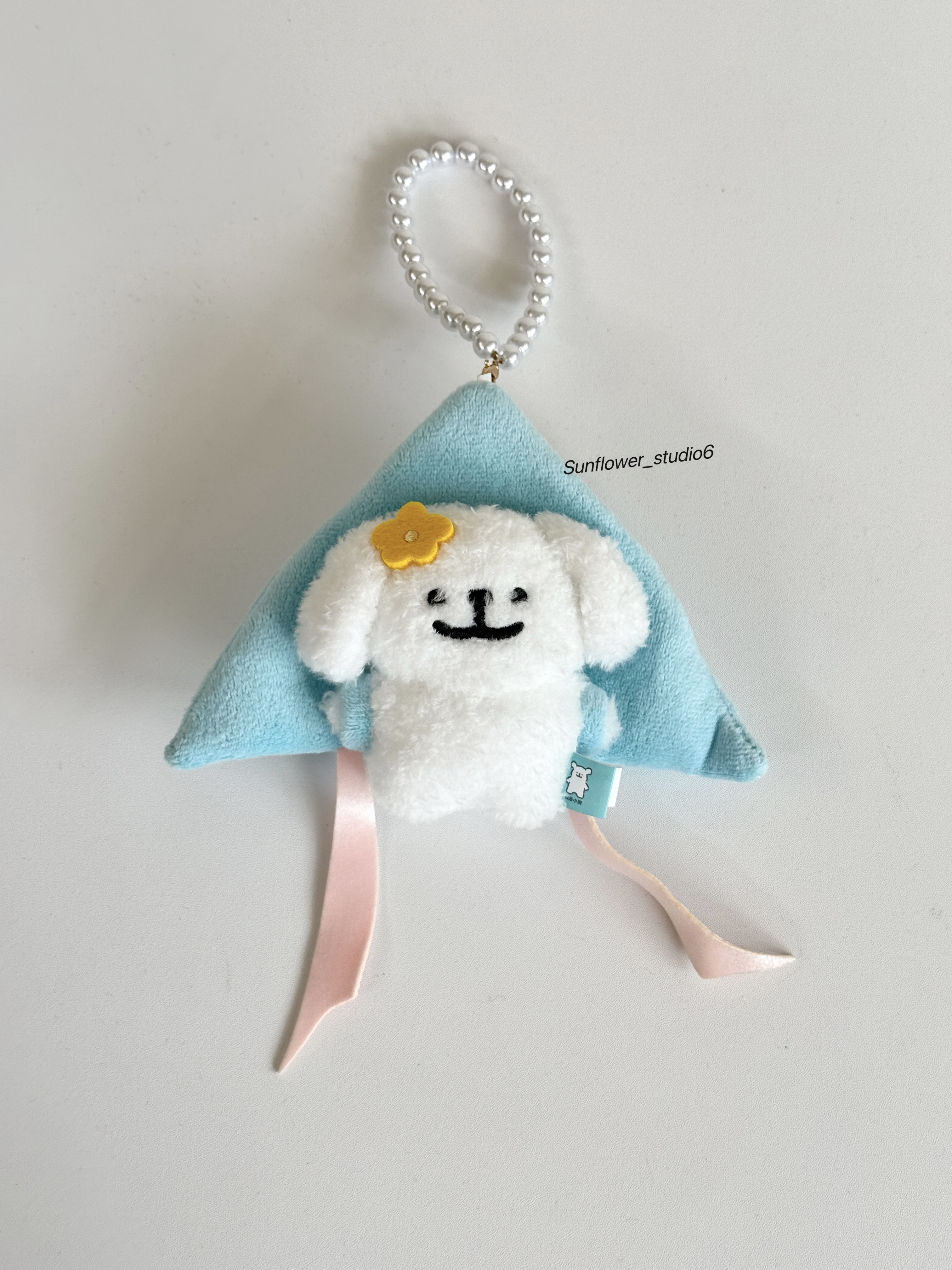 線條小狗 Maltese 馬爾濟斯 正版授權 風箏系列 風箏 珍珠掛鏈 吊飾 鑰匙圈 毛絨公仔 (任買兩件711免運)/預購