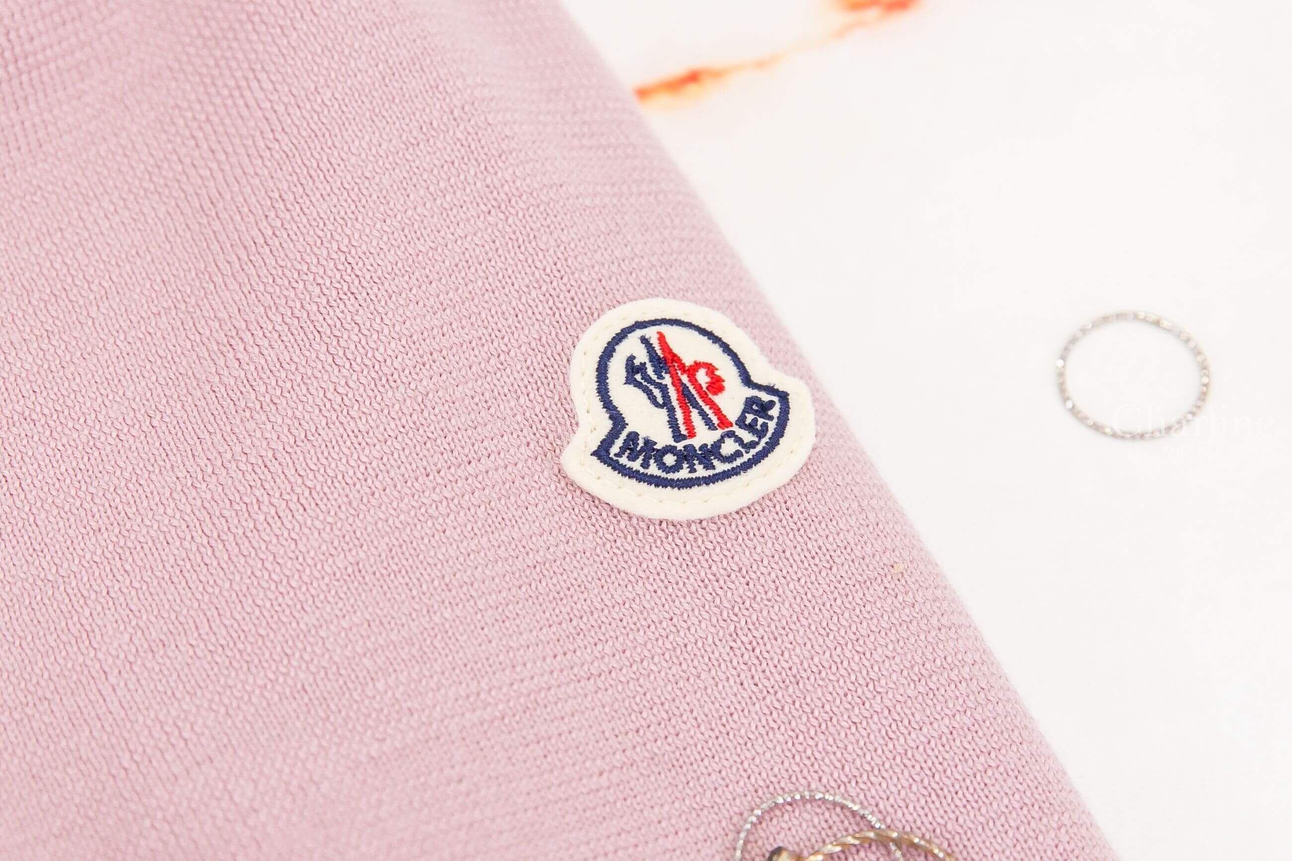 Moncler Padded Wool Cardigan 粉紅色拼接針織小立領羽絨外套