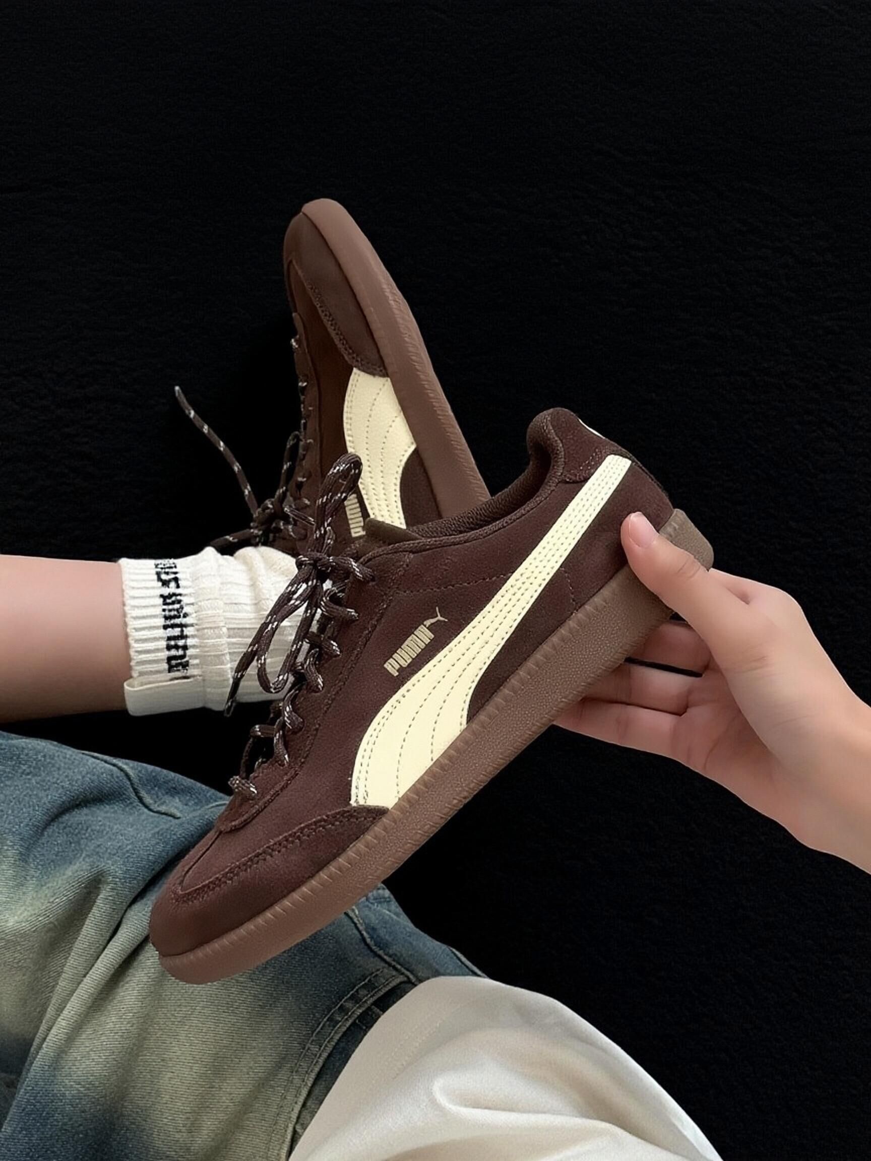 本週限時接單!! Puma 9-T SUEDE 摩卡可可 咖啡色 巧克力色 奶油色 棕色 米色 焦糖底 男女鞋 德訓鞋 406756-01/預購