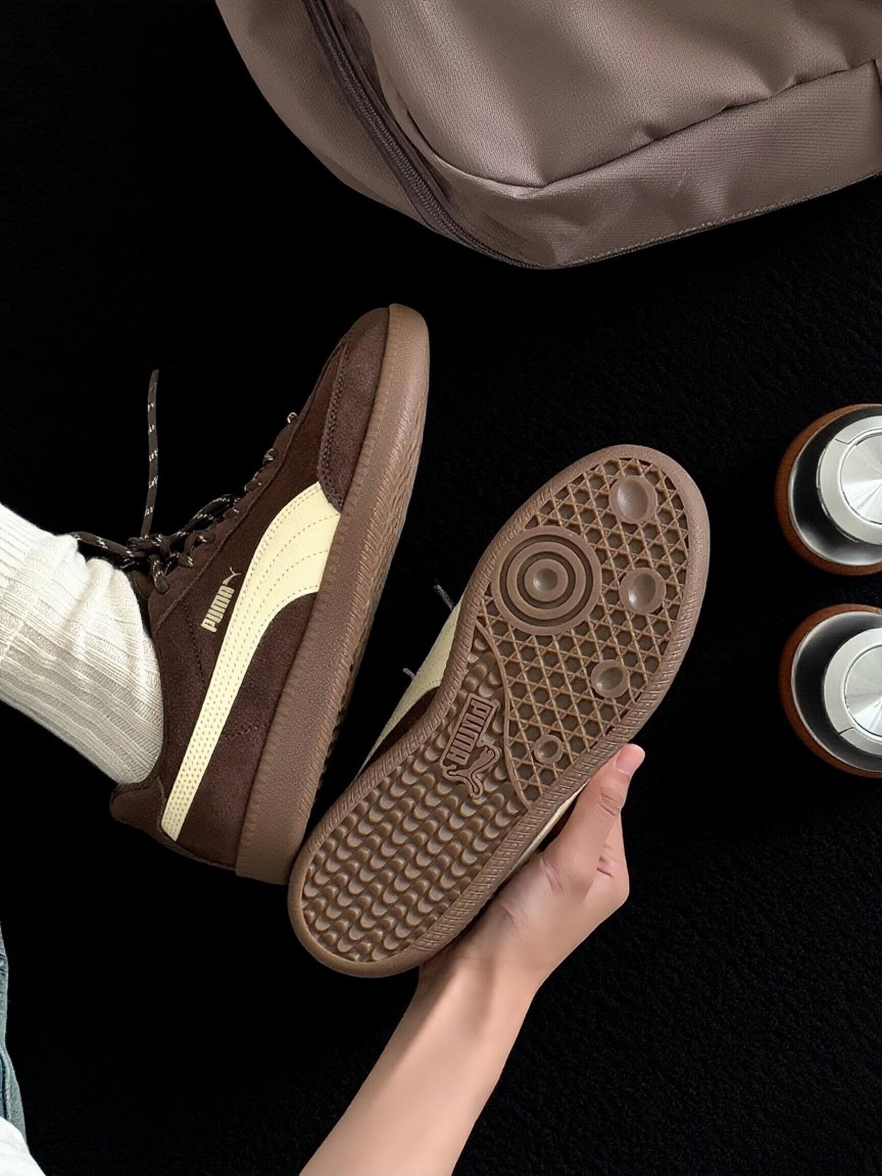 本週限時接單!! Puma 9-T SUEDE 摩卡可可 咖啡色 巧克力色 奶油色 棕色 米色 焦糖底 男女鞋 德訓鞋 406756-01/預購