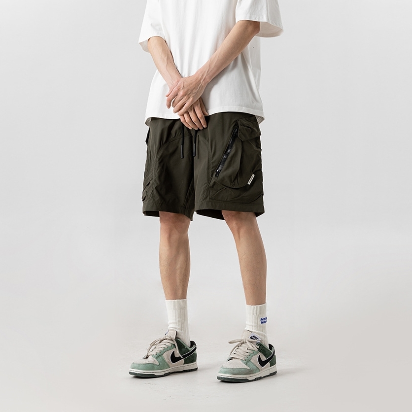 8M03 素色寬鬆機能感口袋工裝褲 四色