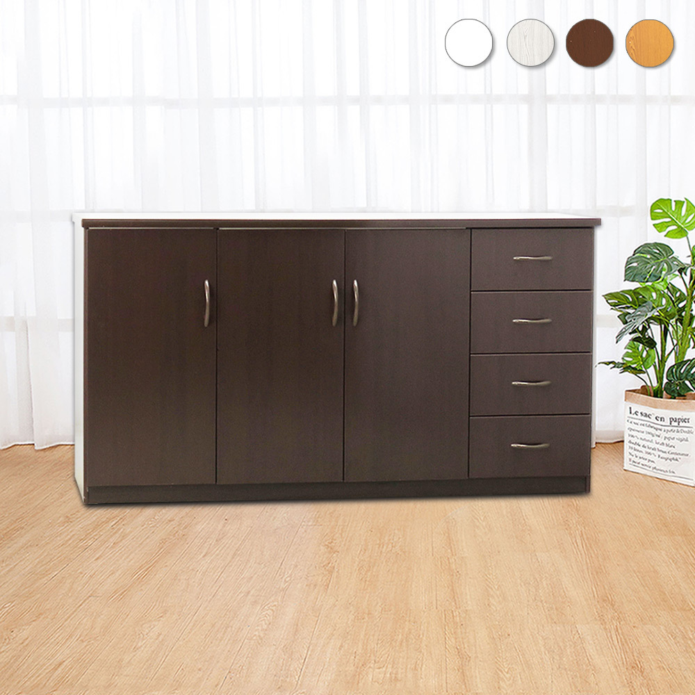 5.5尺三門四抽防水塑鋼收納櫃/置物櫃(四色可選)