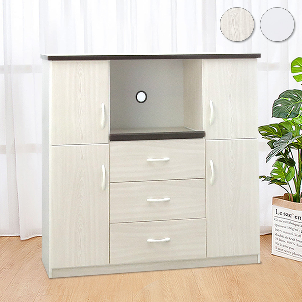 4尺四門三抽一拉盤防水塑鋼電器櫃/收納餐櫃(兩色可選)