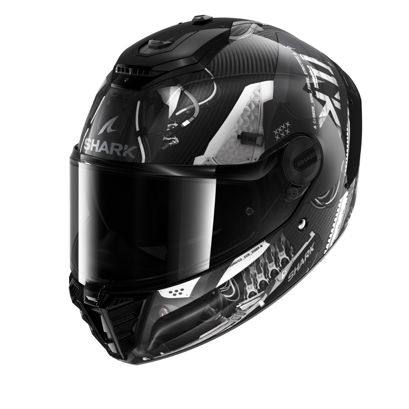 SHARK SPARTAN RS CARBON XBOT 黑白 彩繪