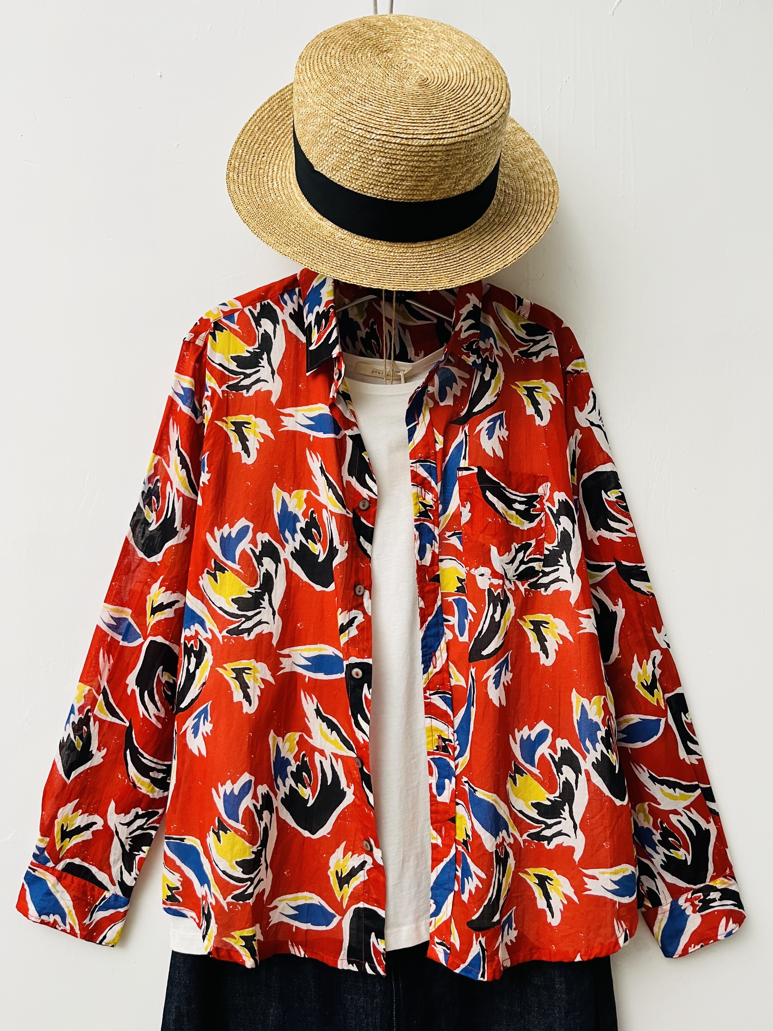 CALINER紅色水彩top