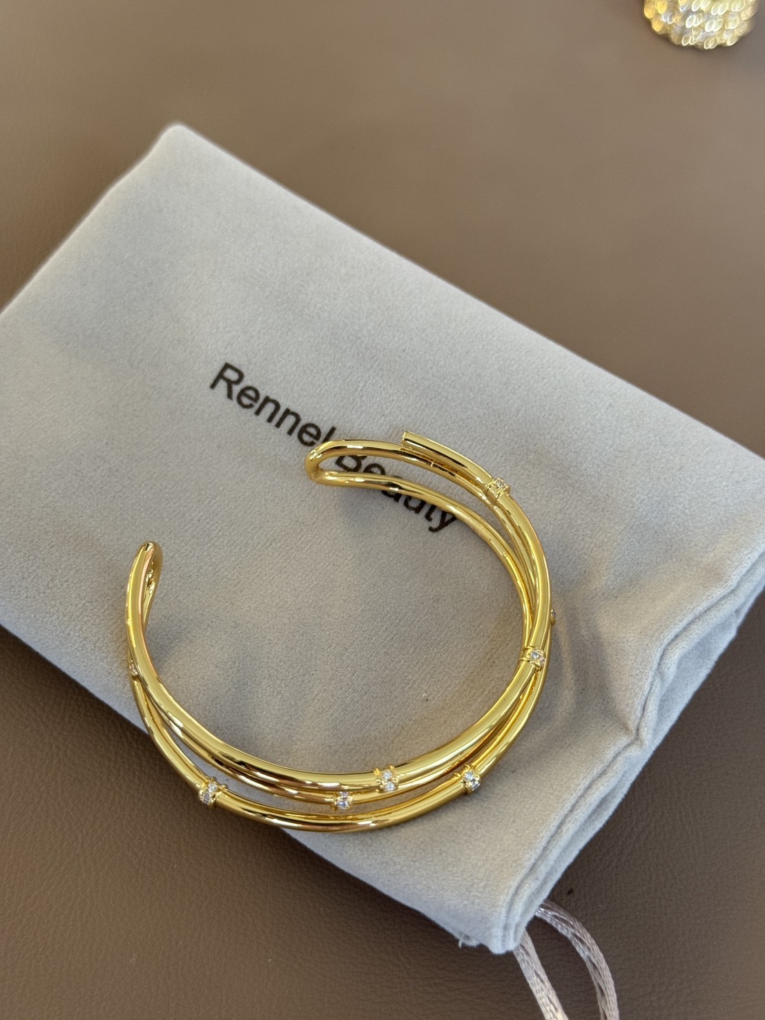 老錢風點鑽線條感手環