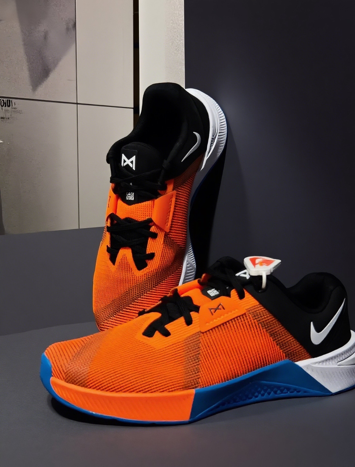 男鞋 NIKE METCON 10 橘黑藍白 緩震 防滑 束帶 網布 健身 訓練鞋 運動鞋【HJ1875-802】