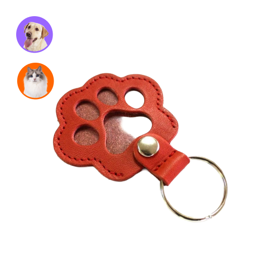 腳印造型毛髮收納吊飾鑰匙扣