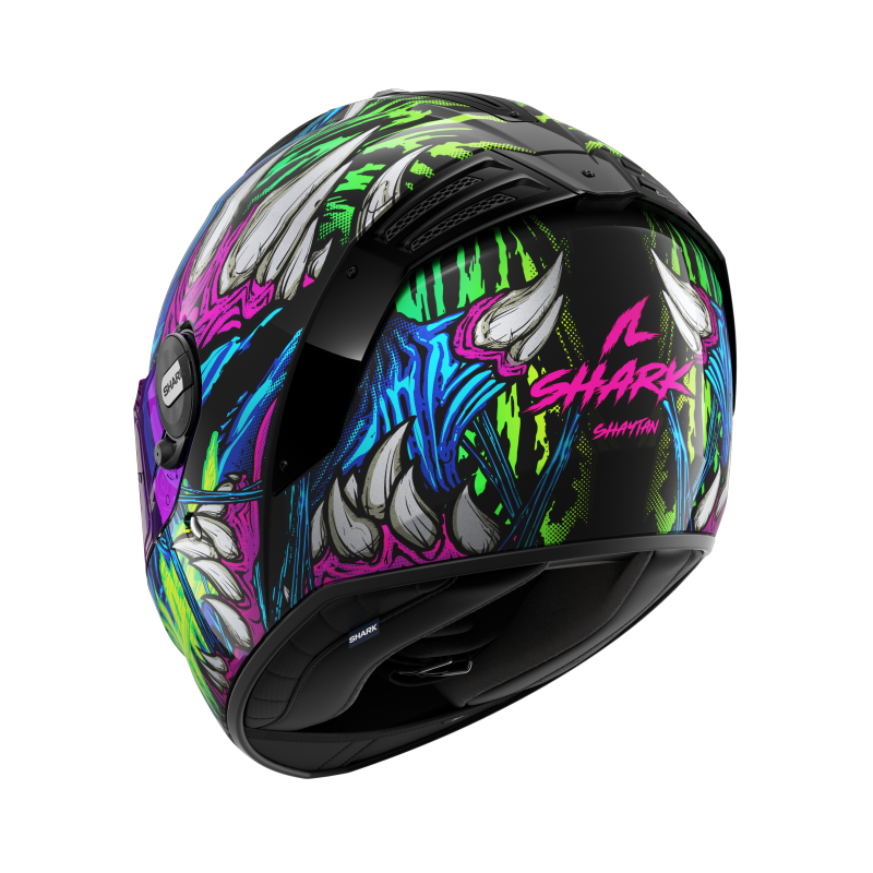 SHARK SPARTAN RS SHAYTAN 藍紫 彩繪