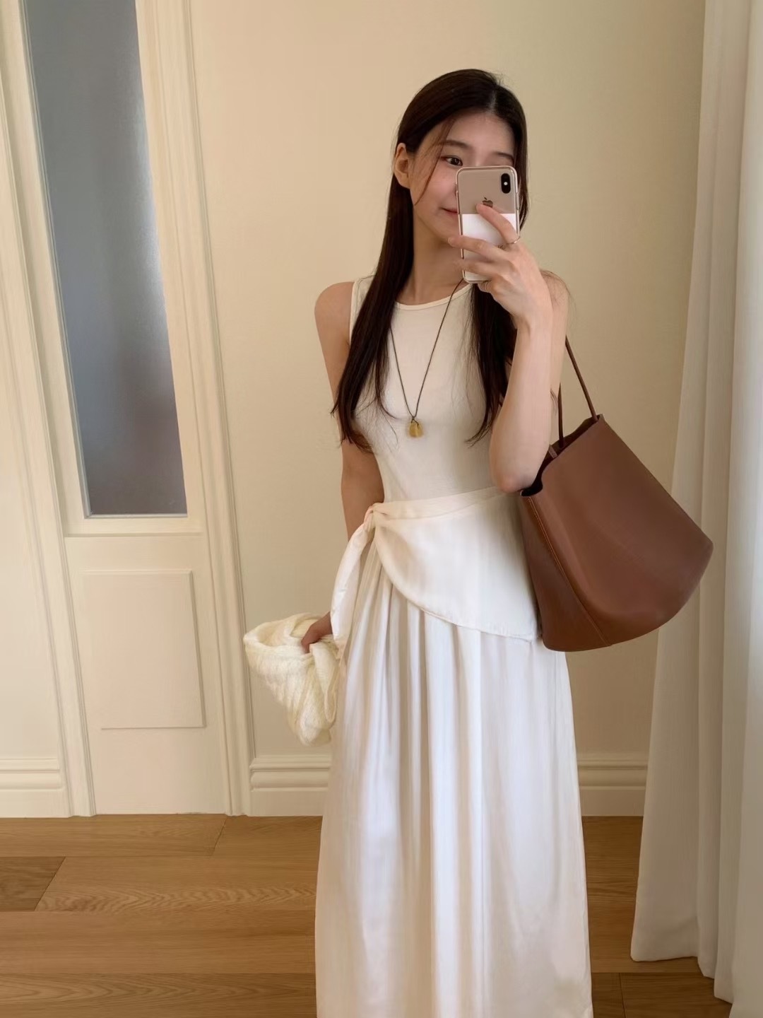 Xandi Charming Tie-Waist Sleeveless One-Piece [ 3 colors / Free ]