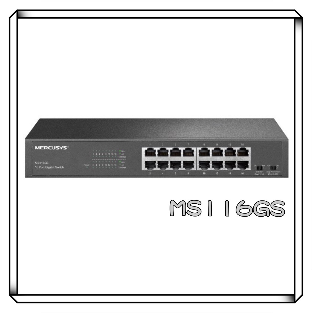 Mercusys 水星 MS116GS 16埠 1000Mbps RJ45 Gigabit 交換器
