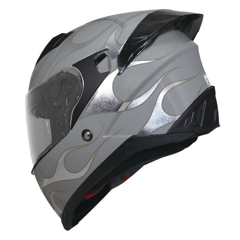 THH T840B ON FIRE 灰銀 全罩式 安全帽 小帽體