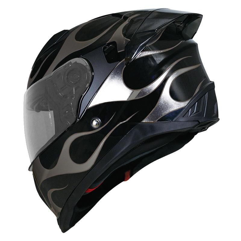 THH T840B ON FIRE 黑銀 全罩式 安全帽 小帽體