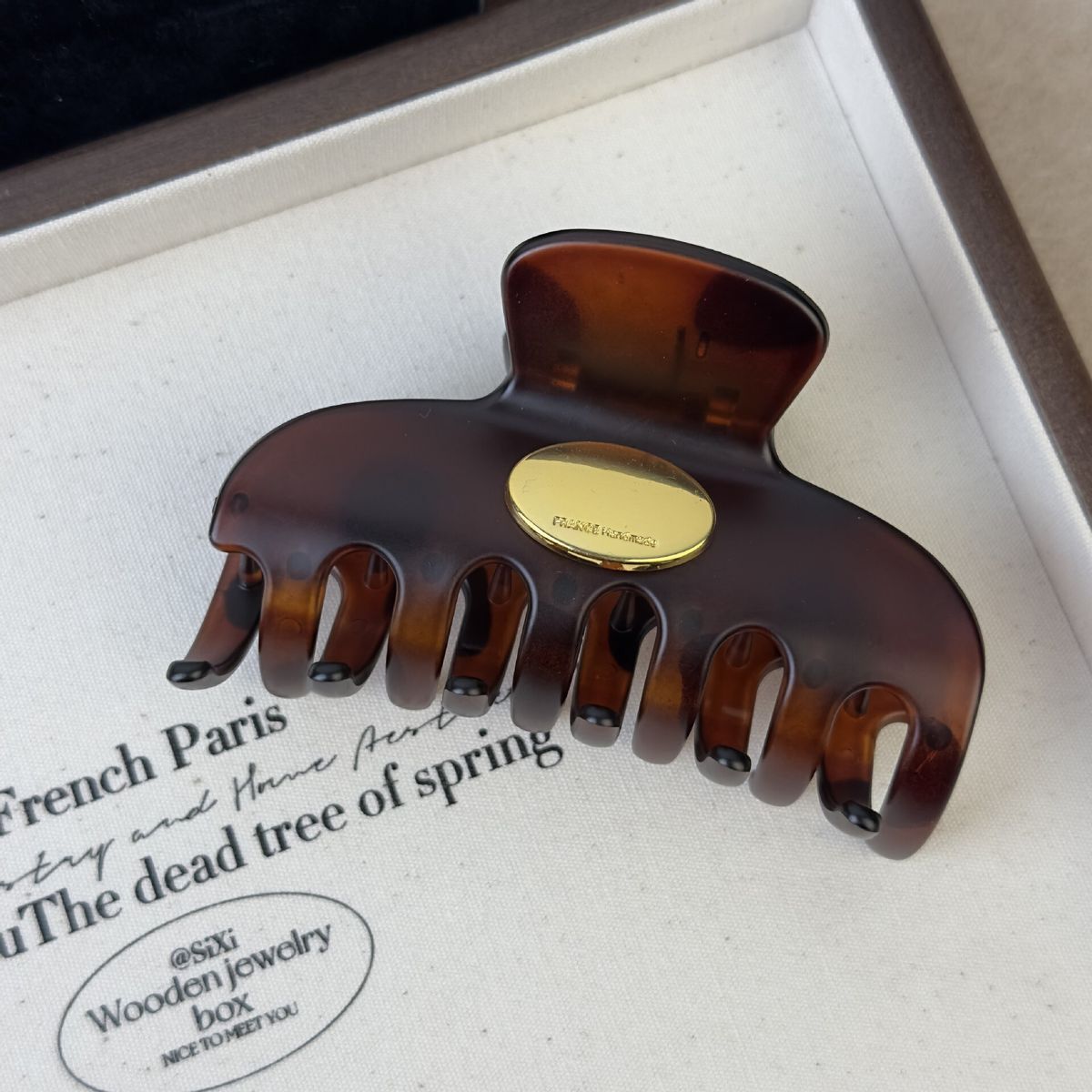 #N/A - 韓式 抓夾式精緻髮夾 (棕色)