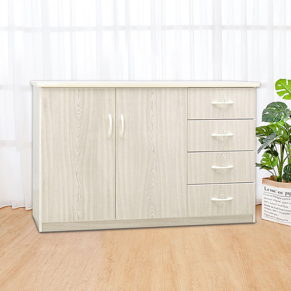 4.2尺二門四抽防水塑鋼收納櫃/置物櫃(四色可選)