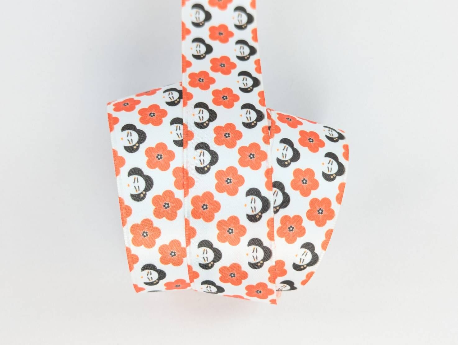 日本藝妓與櫻花插畫/特級緞面