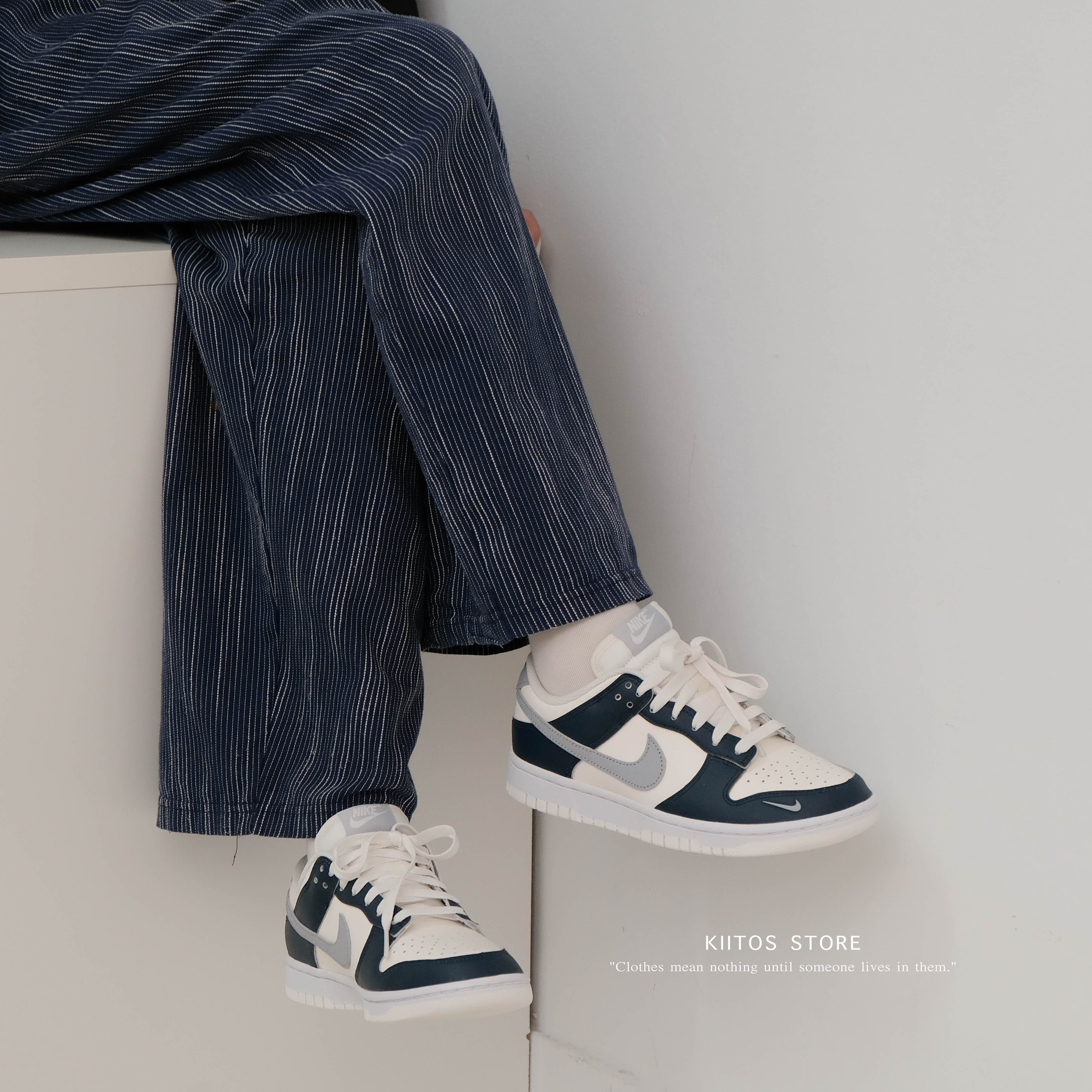 Nike Dunk Low 深藍 小勾 雙勾 女鞋HV2390-100