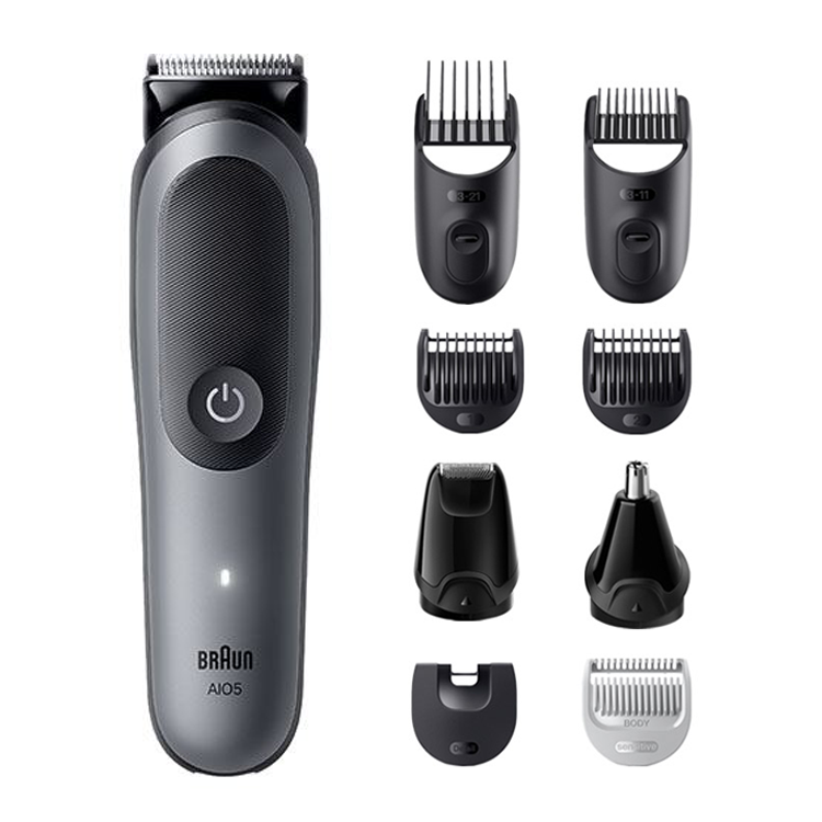 Braun 德國百靈 多功能理髮修容造型器-銀灰色(MGK5560)速