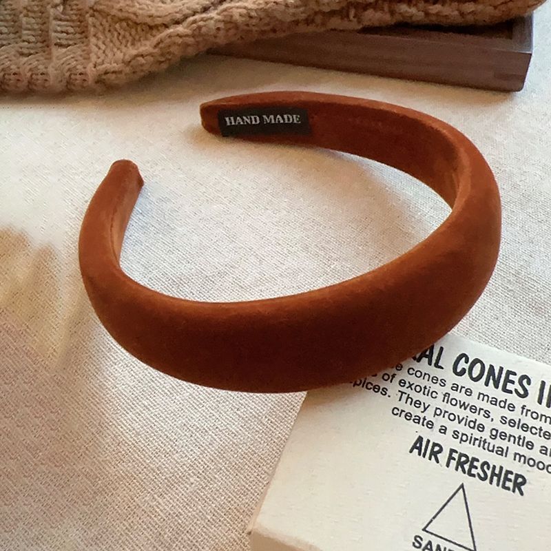 #N/A - 焦糖棕絲絨髮箍