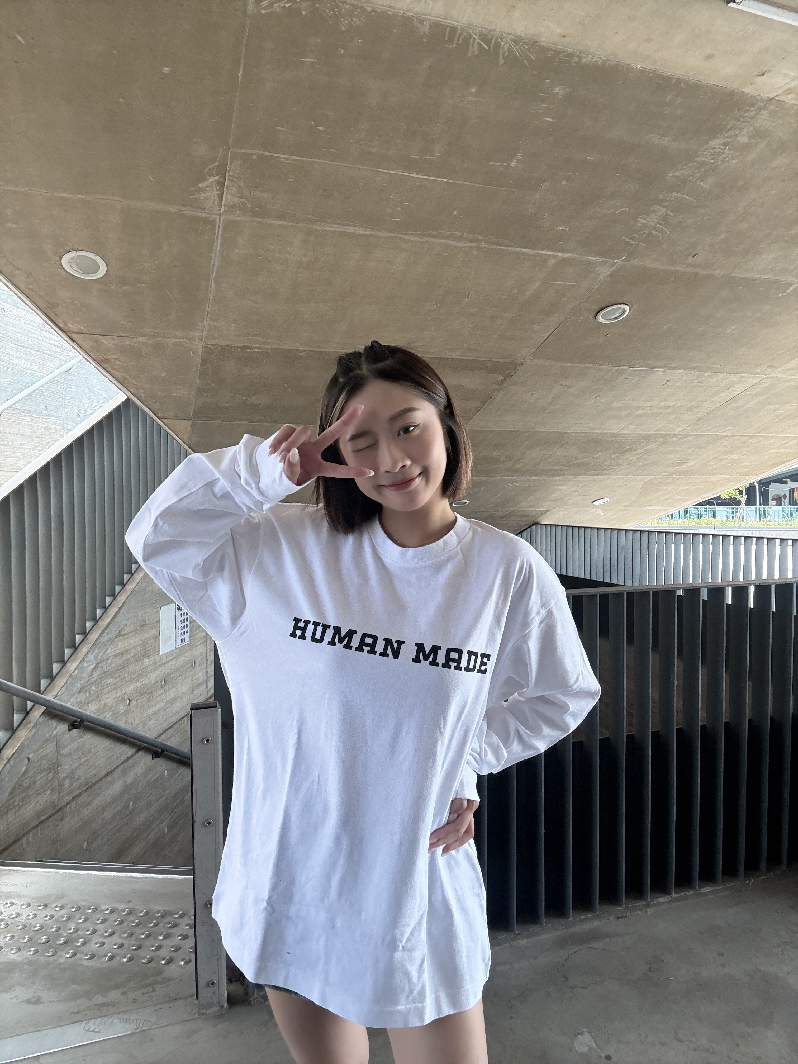 [現貨]HUMAN MADE 老虎刺繡Logo純棉短T 韓系簡約百搭上衣 男女同款 情侶款👕✨Aug25