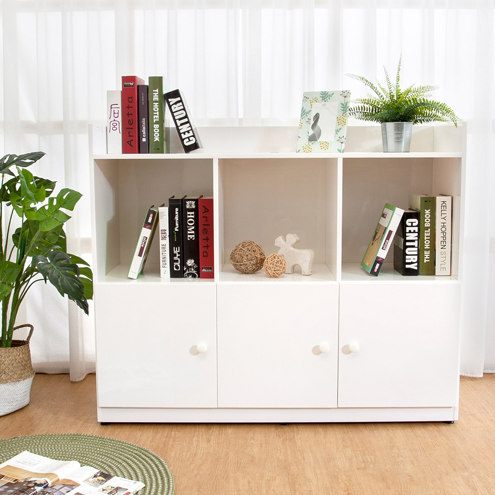 4.1尺三門開放式防水塑鋼收納櫃/置物櫃(五色可選)