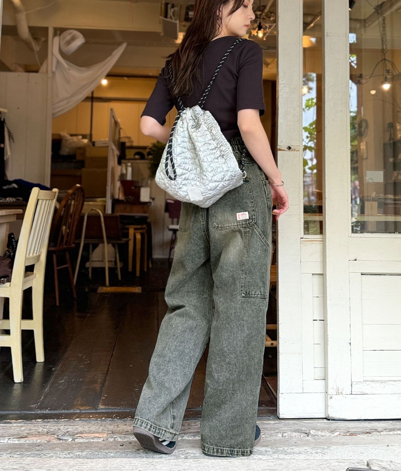 【預購】JN080450 Java 寬腿牛仔褲