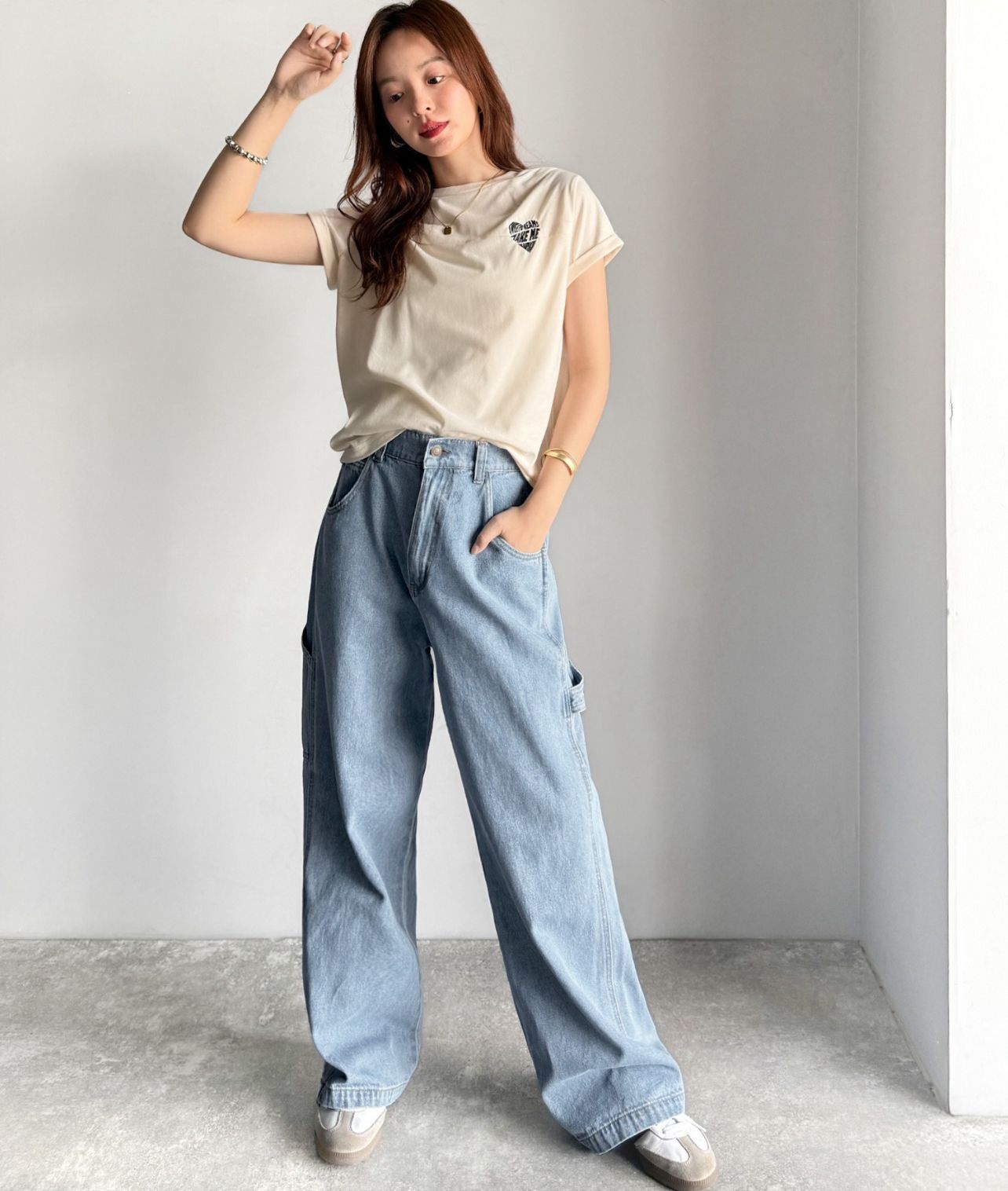 【預購】JN080450 Java 寬腿牛仔褲