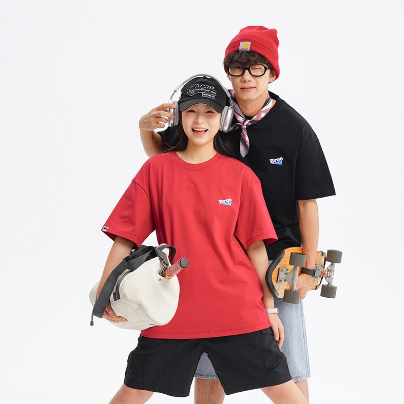 8M24 美式雙面字母印花短棉TEE 五色