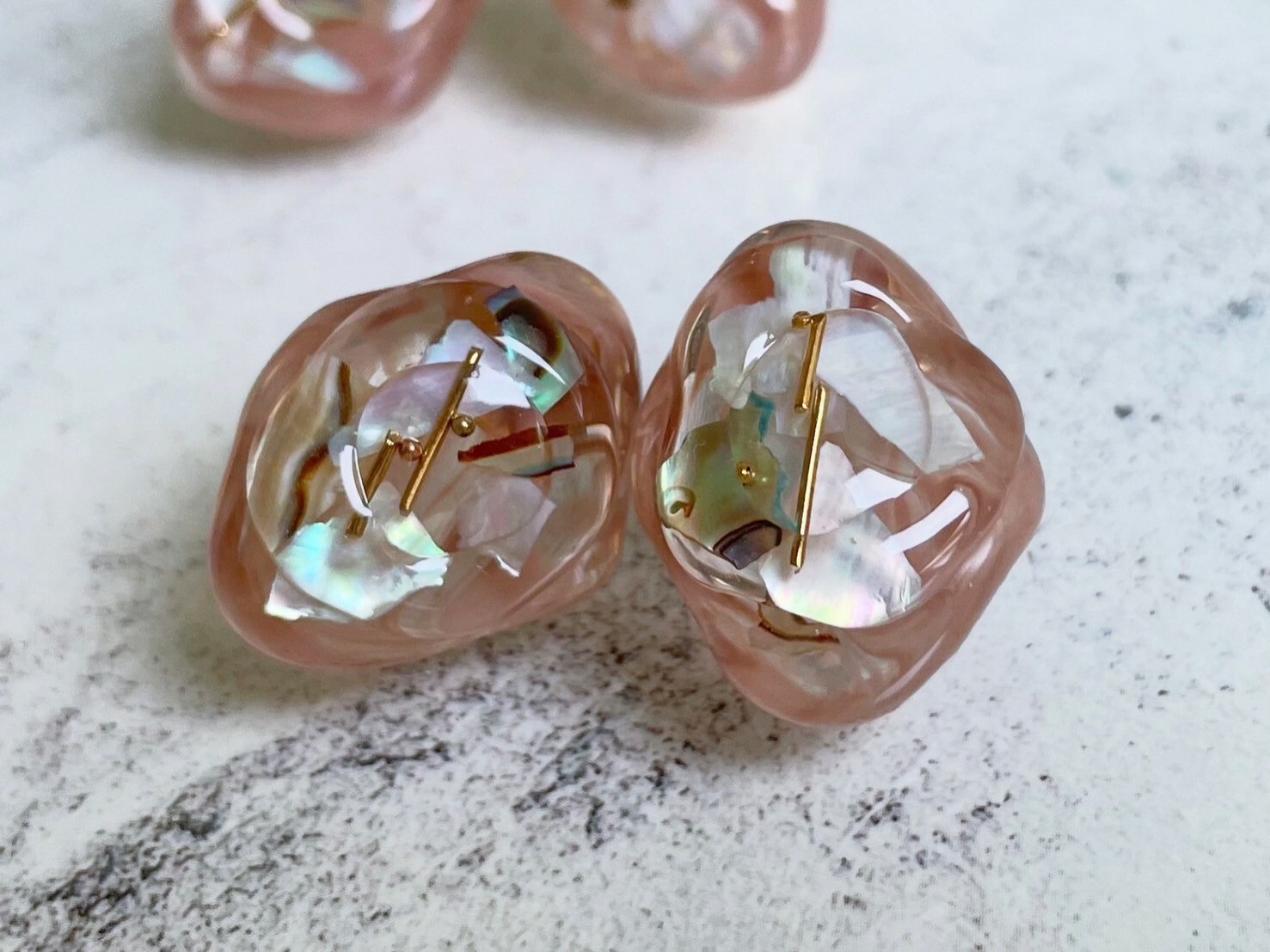 [marumo] pukkuri/coral | 耳針 | NO.8