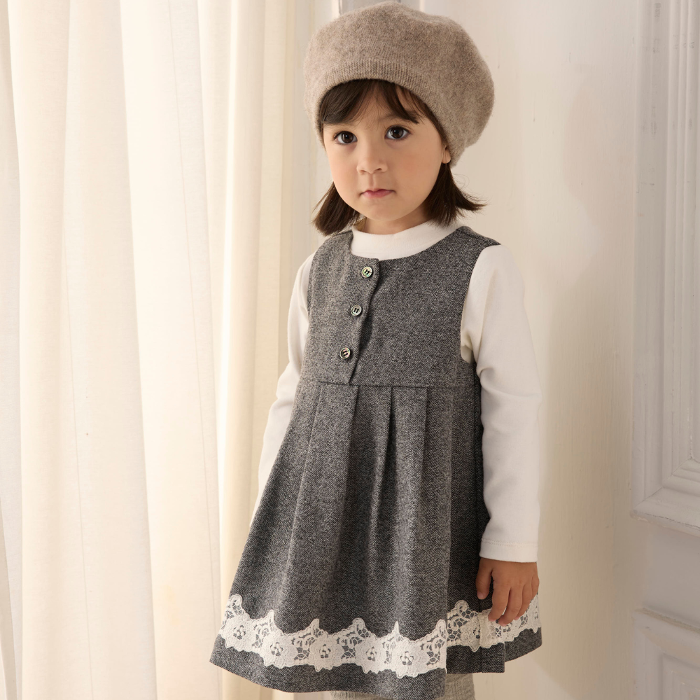 PIPPY  氣質無袖圓領背心洋裝 灰