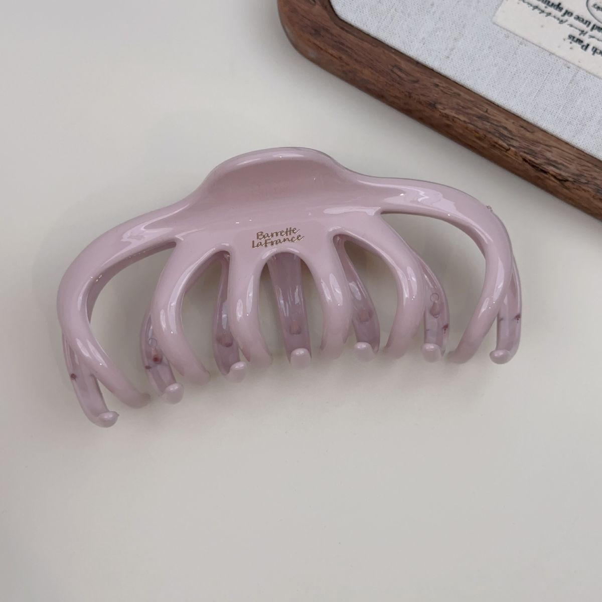 #N/A - 法式風格 抓夾式龍骨髮夾 (粉色)