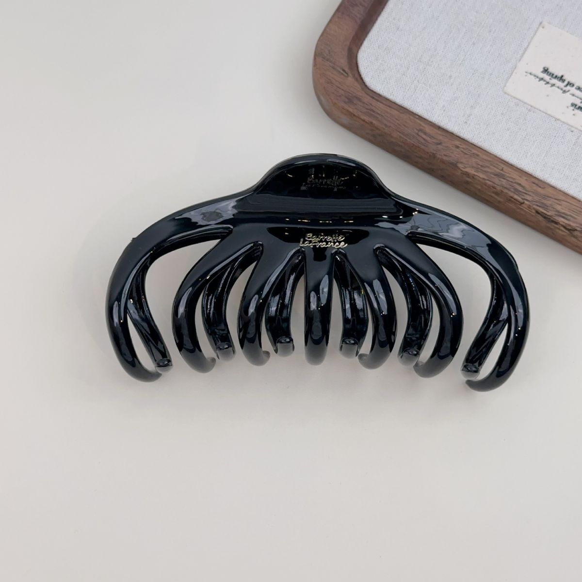 #N/A - 法式風格 抓夾式龍骨髮夾 (黑色)