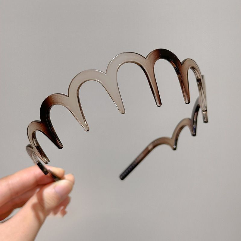 #N/A - 波浪帶齒髮箍 (茶咖色)