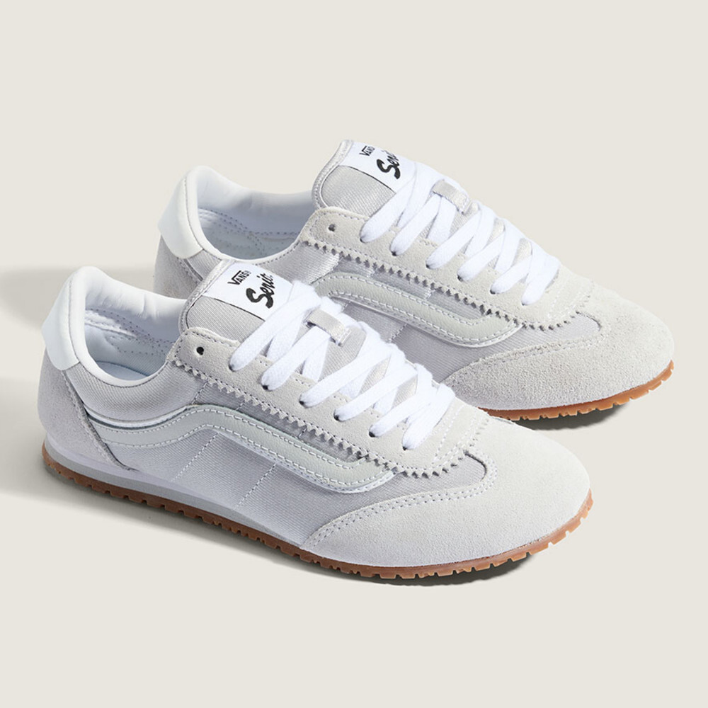 VANS SUPER LOWPRO 銀灰 亮銀 緞面 麂皮 復古 薄底鞋 VN000D83EZO