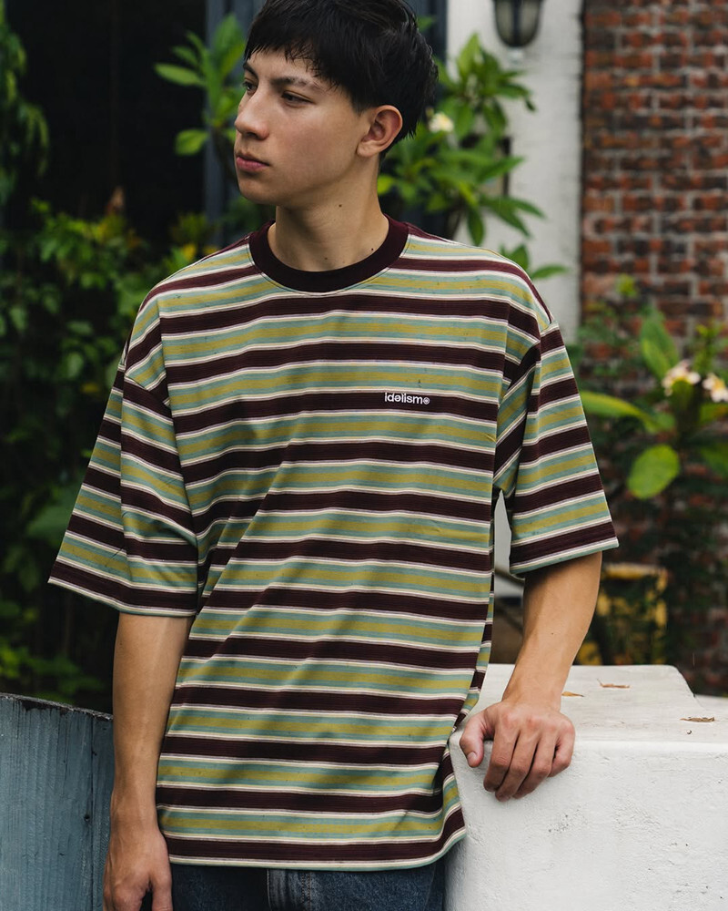 idealism 條紋短袖 綠/黑 Gradient Tee