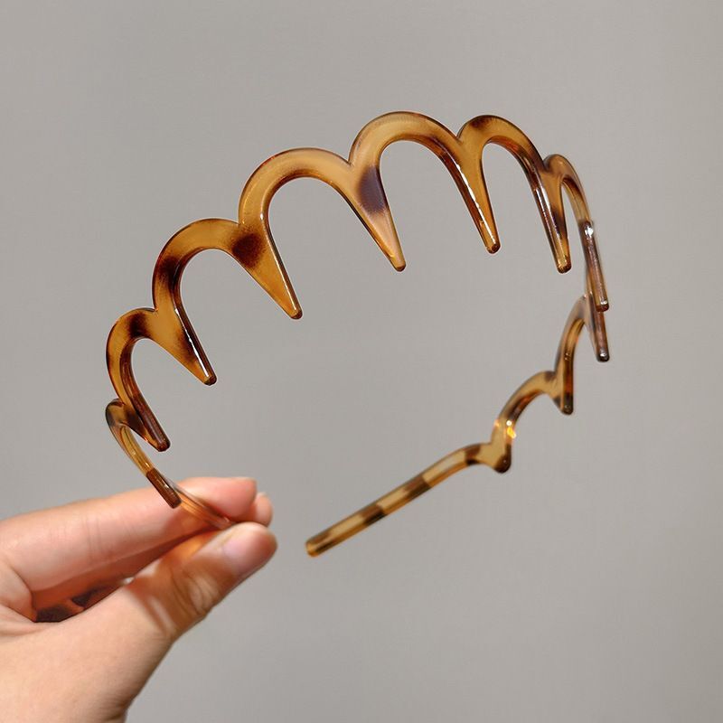 #N/A - 波浪帶齒髮箍 (琥珀色)