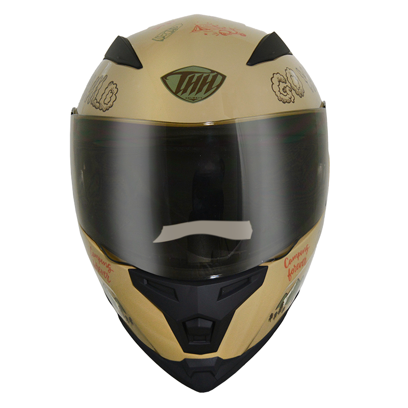 THH T840B 野FUN 卡其 全罩式 安全帽 小帽體