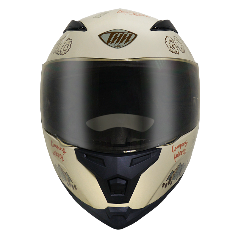 THH T840B 野FUN 沙色 全罩式 安全帽 小帽體